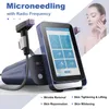 2 HANDLAR MIKRONEDLING FASSIKT TJÄNDNING ACNE BEHANDLING MASKINFRÅGRED RF Hudföryngring Vitning rynka Remover Beauty Equipment