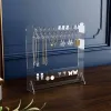 アクリル透明なイヤリングスタンドオーガナイザーコートハンガー形状テーブルトップジュエリーディスプレイホルダー用ネックレスキーシェルフ