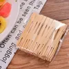 Jednorazowe sztućce 100pcs Bamboo mini widelca deser owoc