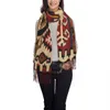 Grand boho bohème turc turque ethnique kilim foulard de style châle à gland chaud épais enveloppe navajo motif naufré