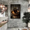 Poster di bevande al caffè e stampe tazza di caffè chicchi di caffettiera dipinto di pittura da parete art immagine per cafe soggiorno cucina decorazione per la casa