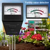 2 op 1 bodem pH -vruchtbaarheidsmeter met 3 sondes bodem pH -tester Plant Fruitbare Maatregelapparaat Automiditeitsmeter voor tuin