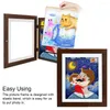 Frames Wood Picture Kids Art Frame Decorative Solid Color Coated Gallery Pography Artwork Display Silver 10.2x15.2cm