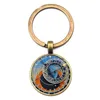 Keychains 2022 Modèle d'horloge d'astrologie Keychain Retro astronomique Calcule Key Ring Ami Family Birthday Christmas Gift Super