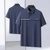 8xl 7xl 6xl Summer Ice Silk Oddychające koszule dla mężczyzn Odzież Luksusowa luksusowa koszula polo Casual Loose Homme 240409