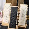 24 Slots Wood Jewelry Display Stand Holder Pendant Chain Handing Multiple Necklace Easel Showcase Display Holder Organizer