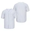 BG Baseball Jersey White Stripes Jerseys Outdoor Sportswear Embroidery Sewing Hip-Hop Street Culture Sweat Suit Accept Custom
