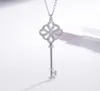 necklace Chinese Knot Sier Plated temperament sweater chain inlaid with diamond key modeling pendant clavicle luxury niche1121648