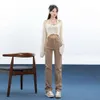 سراويل جينز مرنة الإصدار الضيق للنساء الربيع والخريف 2024 الجديد سراويل ساق مستقيمة رفيعة