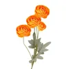 Fleurs décoratives 4 fourk ranunculus simulé thé prune camélia silk po artificiel lulian accessoires de fleur de fleur de mariage à la maison de décoration