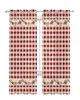 Landelijke stijl retro rode plaid pure gordijnen voor woonkamer raam transparant voile tule gordijn cortinas gordijnen home decor