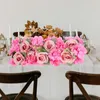 Decoratieve bloemen kunstmatige rozen bloemen achtergronden muur decor home decoreer valentijnsdag bloem lay -out bruiloft zijden doek