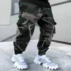 Pantalon masculin cargo réfléchissant réfléchi à la mode hip hop lâche porte de grosse combine de poche couleur 4 saisons pantalon