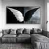 Nordic Black and White Angel Wings Plakat Plaks Wall Art Malowanie Nowoczesne obrazek Domu Domu Estetyczne wydruki do salonu