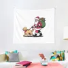 Gobeliny Golden Retriever Dog Santa Claus Tobestry Decoring Esthetic Sypials Organizacja i dekoracja sypialni