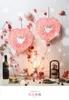 Decoratieve bloemen Valentijnsdag Deur Dor Decor Hartvorm Garland roze Simulatie Rose krans Valentijnsschil