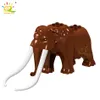 Huiqibao Single Vente Animal Tiger Elephant Model Building Blocys City DIY Gift Wolf Horse Zoo Creative Bricks Toys for Children