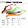 Isca de madeira de pau -rosa isca de pesca macia wobblers 4,7cm 6,2cm 8,2 cm de silicone swimbait plástico artificial bass snakehead peca