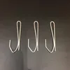 10pcs Metal branco Metal único gancho quatro garfo Curtain Fita Hook Curtain Ring Clant Rastreios Diy Home Acessórios