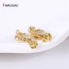 7,5 mm * 22 mm 18k Gold plaqué en laiton fermaises de homard pour fabrication de bijoux, perles d'extrémité Connecteur de capuchon pour les accessoires de bijoux de bricolage