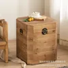 Superior Solid Wood Sofa Side Table Living Room Furniture Tables Retro Storage Box Bedroom Bedside Table table basse de salon