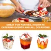 Cuilles jetables Paies 30pcs Dessert avec cuillères de 5oz / 150 ml d'apéritif carré transparent mini pots en plastique réutilisables ensembles empilables