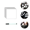 12 Pcs Name Plate Tags Dry Erase Whiteboard Do List Magnetic Fridge Label Stickers Marker Small