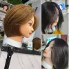 10-18 pouces Cosmétologie Head mannequin avec coiffure 100% Human Hair Haipressser Practice Style Traiding Manikin Doll Head