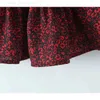 Urban Sexy Dresses Spring 2024 Sexig Bandage Fluffy Long Chiffon Summer Womens Retro Wine Red Floral Print Pleated Mini Dress Holiday Dress C240411