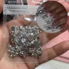 100pcs Punk Silver Pearl Nail Art Charms 3D Gothic Design Mirror Nail Righestones 2/3/4/5/6 / 6cm