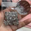 100 stcs Punk Silver Pearl Nail Art Charms 3d Gotisch Design Mirror Nail Rhinestones 2/3/4/5/6 cm Half Round Pearl Manicure Tips*-gh