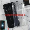 2in1 Tempered Glass For Cubot King Kong 6 Case Silicone Clear Soft TPU Phone Shell Cover For Cubot KingKong 6 Screen Protector