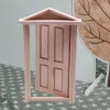 Dollhouse Ahşap Kapı Minyatür Mobilya Dekor Oyuncak Pencere Paneli Banyo Mutfak için Ev Minyatür Bebek Evi