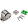 1set Zinc Alloy Door Stop Casting kraftfull golvmonterad hållare stoppdörr borstad dörr nickel hårdvara satin magnet