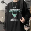 メンズTシャツの男性長袖Tシャツ漫画プリントシックなストリートウェアTシャツティーンハラジュクプラスサイズのティーカップル新しいメンズレトロhotl2404