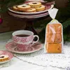 Plates 100 Sets Clear Flat Cello Bags With Ties Bakery For Cookie Jewelry