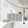 Badrumstillbehör Set Soap Dish Tandborste Mug Tandborstehållare för Hotel Home