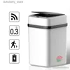 Bacs de déchets Cuisine poubelle 15l Salle de bain Touch Trash Can in the Toilet Smart Arbae Bucket Daste Bacs Dustbin Smart Trash Can Kitchen L49