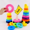 Montessori Tower Baby Toy Color Stacking Montessori Game éducatif Babies Empilement Track Baby Development Toys pendant 1 2 3 ans