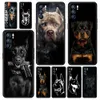 Pet Dog Pitbull Téléphone pour OPPO A54 A53 A52 A9 2020 A15 A95 A16 A76 A74 A12 Find X5 Reno7 SE Reno6 Pro plus 5G Black Cover Black