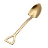 Spoons 1Pcs 304 Stainless Steel Coffee Spoon Retro Shovel For Ice Cream Creative Tea-spoon Tableware Bar Tool Cutlery Set