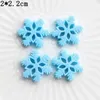 Decoratieve beeldjes 20 stks Kerst Sneeuwvlok Flat Back Resin Cabochon Scrapbooking Fit telefoon Deco onderdelen Diy Hair Bows Center Accessoires