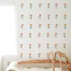 Vinyl Boho Flower Peel Stick Wall Decals Lätt att rengöra väggklistermärken Vattentät sovrum Baby's Room Nursery Decor Children Children