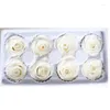 Fiori decorativi 4-5 cm 8pcs Immortal Rose Head conservata Fiore eterno Eterno Fai da bouquet Floral San Valentino Giorno Matrimonio