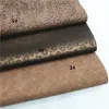 Brązowy, gruby brokat skórzany splot wytłoczony faux skórzany lampart faux skórzany zastaw tkanin DIY Sheets Mini Rolls W438