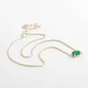 Designer feminino Kendrascott Colar Acessórios de moda KS Série Helga Light Gold Jade Green Crystal Cluster Four Colar Colar Colar Short Colar