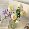 Decorative Flowers 3 Heads Fake Peony Vases For Home Decoration Accessories Wedding Scrapbooking Garden Household Products