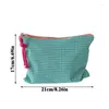 Storage Bags Travel Portable Plaid Zipper Mini Bag Purse Cosmetic Makeup Organizer Contrast Color Women Capacity Pouch