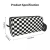 Sacs de rangement Fashion Classic Checkerboard Travel Toitry Sac Femmes d'échecs maquillage maquillage Cosmetic Beauty Dopp Kit