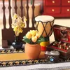1:12 House Bambola in miniatura Fiori pianta in vaso in vaso di argilla pentola per decorazioni da giardino Accessori per bambole giocattolo